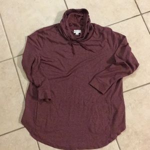 Ava & Viv Burgundy Cowl Neck Tunic